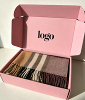 Boîtes d'expédition en carton ondulé rigide mat écologiques avec logo personnalisé pour foulards, chapeaux, parfums - Emballage postal