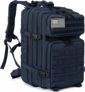 Sac à dos tactique de grande capacité pour homme, sac à dos tactique de 3 jours, sac de survie, résistant à l'eau, sac à dos de randonnée robuste, noir - Product Image 6