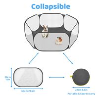 Tente interactive portable pour animaux de compagnie, clôture intérieure et extérieure pour lapins, hamsters, chatons, chiots, petits animaux, parc de jeu