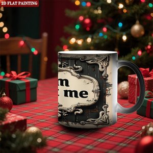 Frosted Black <b>Ceramic</b> Mug 11oz Heat Sensitive Daily Home Office <b>Cup</b> - Product Image 2