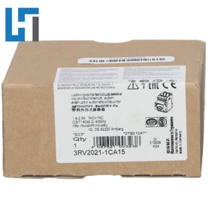 โมดูลเบรกเกอร์ป้องกันมอเตอร์แบบใหม่ รุ่น 3RV2021-1CA15 ตัวควบคุมการโปรแกรม PLC 3RV20211CA15 มีสินค้าในสต็อก - Product Image 1