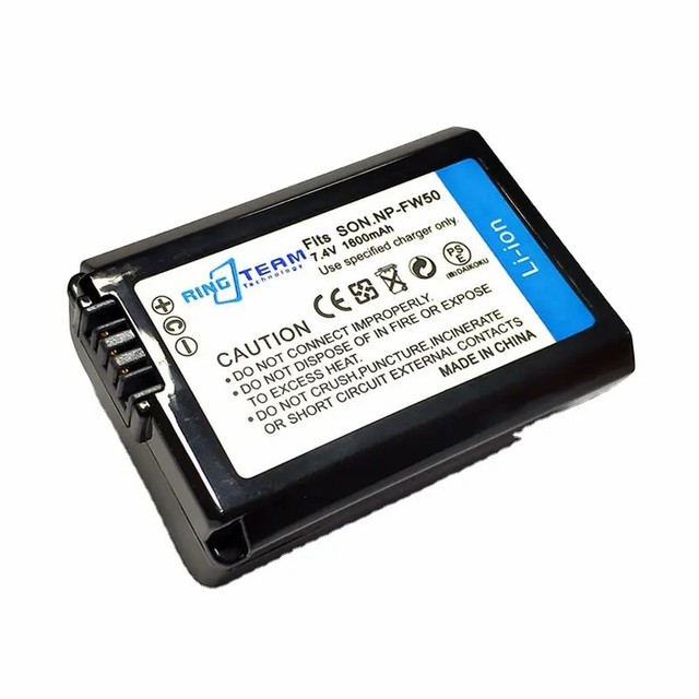 7.4V 1600mAh Rechargeable NP-FW50 Battery Pack NPFW50 Lithium Ion Batteries for Sony Alpha A3000 A3500 A5000 Cameras