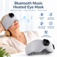 Masque oculaire chauffant sans fil Eveekon avec musique Bluetooth, masseur oculaire, masque de sommeil avec minuterie intelligente pour les voyages et la maison
