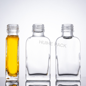 Botellas <span class=keywords><strong>de</strong></span> Vidrio Flint Transparente Planas Personalizadas al por Mayor <span class=keywords><strong>de</strong></span> Alta Calidad y Bajo Costo para Licores con Tapa <span class=keywords><strong>de</strong></span> Rosca Personalizada - Product Image 4