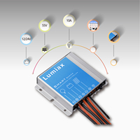 Lumiax IP67 étanche lampadaire solaire PWM 10A 20A 25A chargeur solaire 12V 24V 3.2V 6.4V contrôleur de Charge
