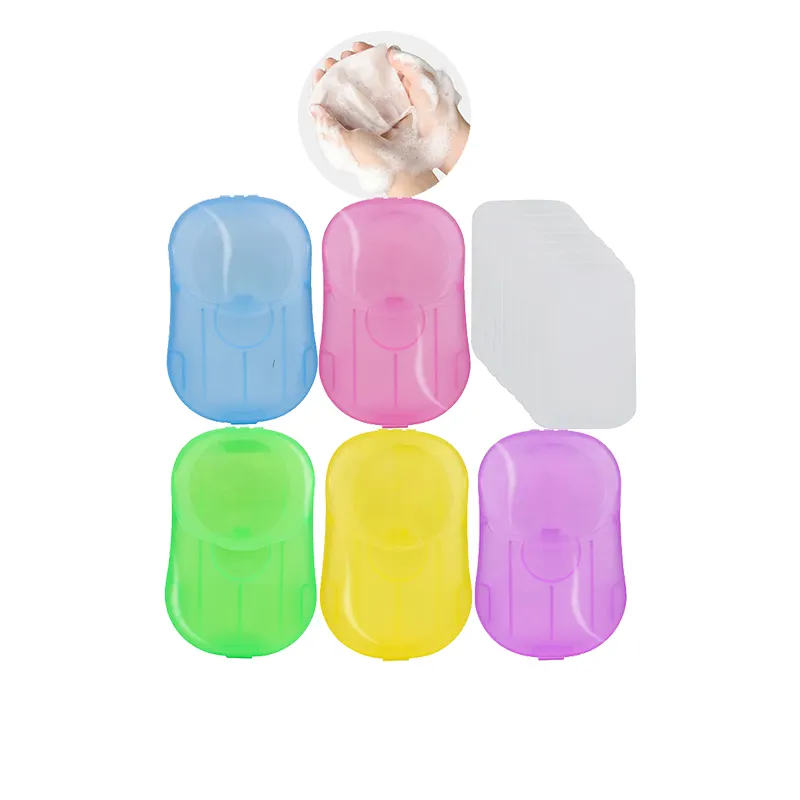 Mini Portable Disposable Travel Paper Soap Sheets Wholesale Foaming Hand Washing Bath Scented Paper Soap