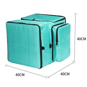 Portable Picnic Cooler Bag Insulated Thermal Backpack Turquoise with Mesh Side Pocket All Seasons Use - Product Image 3