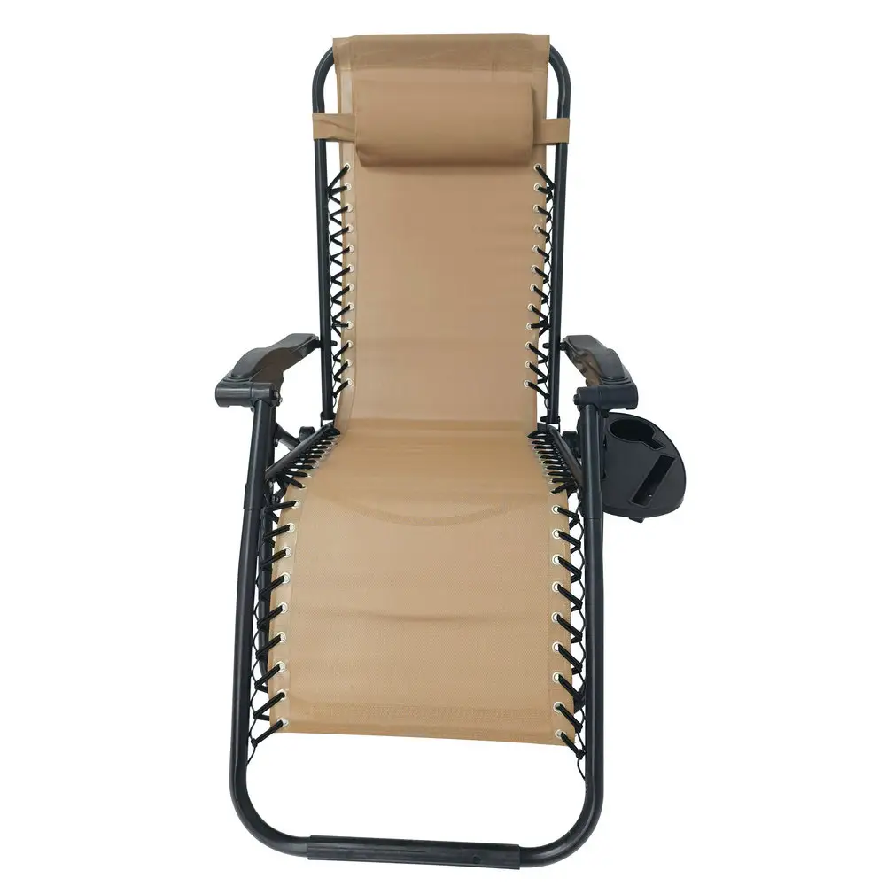 Großhandel freiluft-sonnenstrahl strand chaiselongue garten entspannender faltbarer schwerelos stuhl mit weichen matratze
