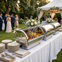 Yurtrain Hochwertiges elektrisches Chafing Dish Set aus Edelstahl Buffet Food Warmer Ausrüstung für Restaurant & Party