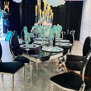 เงินสแตนเลสสีดำขาแก้ว S ตารางงานแต่งงานสำหรับเหตุการณ์ - Product Image 2