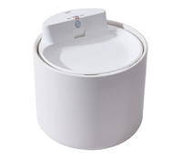 Fontaine à eau intelligente pour animaux de compagnie écologique alimentée par batterie en céramique-Distributeur d'eau automatique pour chats et chiens à circulation solide