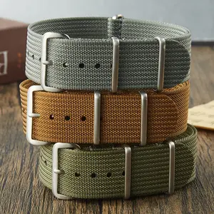 Nylon Watch Strap Braid Watch band Fabric Watch Band Ribbed Nylon Strap 18mm 20mm 22mm Ballistic breathable comfortable