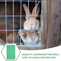 Tapis de sol en plastique portable pour cage à lapin, grille creuse anti-morsure, antidérapant, lavable, pour cage à petits animaux, toutes saisons