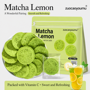 Thé minceur premium saveur <span class=keywords><strong>citron</strong></span> matcha en cubes, thé <span class=keywords><strong>vert</strong></span> lyophilisé FD, tranches <span class=keywords><strong>de</strong></span> <span class=keywords><strong>citron</strong></span> <span class=keywords><strong>de</strong></span> qualité, infusion froide instantanée, OEM, marque privée - Product Image 1