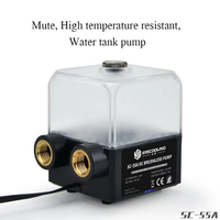 Kit Pompa Cairan SC-55A dengan Tangki Air Terintegrasi, Pompa Radiator Air Senyap untuk CPU Komputer, Komponen Elektronik Baru Pendingin Air