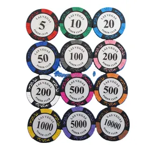 Casino Poker Chip Groothandel Populaire Goedkope Custom Denominatie Oversized Juego Golf Mini Metal Game Geschenken Logo Item Kamer Kleur