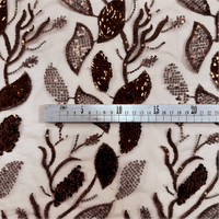 Tissu en dentelle française à sequins de haute qualité, tissu en dentelle brodée élégante pour robes de femmes