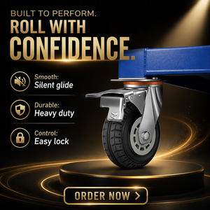 <span class=keywords><strong>Roue</strong></span> pivotante universelle silencieuse en caoutchouc pour chariot <span class=keywords><strong>de</strong></span> transport robuste - Product Image 5
