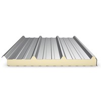 Systèmes de toiture et de paroi en panneaux isolants métalliques modernes pour bâtiments industriels, hangars et entrepôts, avec âme en PU, ignifuges et imperméables