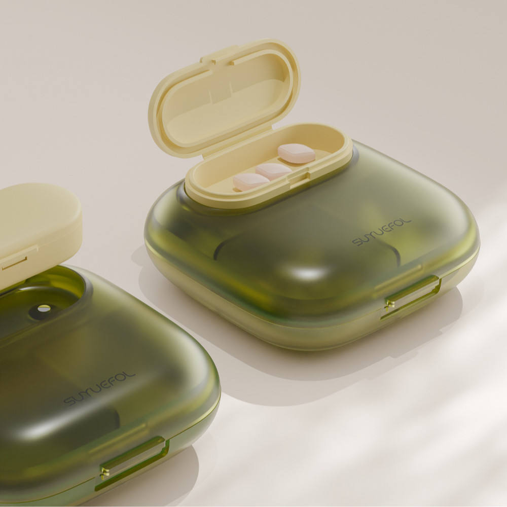 4 compartiments vert transparent