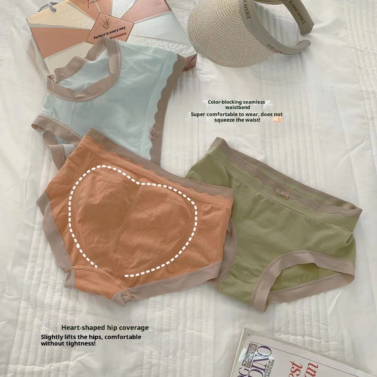 Wholesale 10 Pcs Set Gift Box Underwear Women Sexy Print Lace Crocheted Breathable Nylon Polyester Mid-Rise Seamless Waist