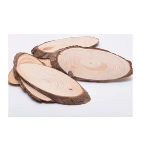 10 Pcs Oval Natural Wood Slices, Length 12 inch and Width 3.9-4.7 inch Craft Wood Slices, Oval Shaped Unfinished Wood Slices for DIY Christmas