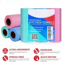 Lingettes de nettoyage ménager réutilisables multi-usages sans peluches à motif ondulé pour la cuisine