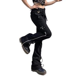 Wholesale Price Women Gothic Cargo Pants <b>Y2K</b> Aesthetic Vintage Loose Baggy <b>Trousers</b> Low Waist Wide Leg Baggy Jeans - Product Image 3