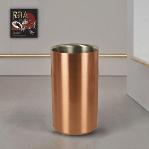 Seau à glace en acier inoxydable lourd fait à la main, étanche, capacité de 10 L, pour comptoirs de bar d'hôtel, design moderne pour hôtels - Product Image 2