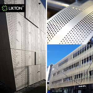 Thương mại bên ngoài tùy chỉnh mặt tiền hệ thống trang trí kim loại rèm tường ốp Panel nhôm siding ngoài trời Mặt tiền - Product Image 5