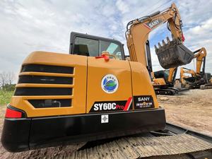 Excavatrice SANY60C SY60 d'occasion, modèle 2022, 6 tonnes, moteur, boîte de vitesses, pompe, prix compétitif, conception originale - Product Image 4