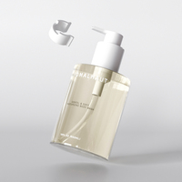 Bouteille de pompe à huile de bain en plastique transparent personnalisée, emballage d'huile de massage pour soins personnels