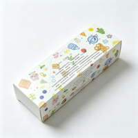 Boîte d'emballage pliable haut de gamme à double fente, personnalisée, colorée et vibrante, avec gaufrage ludique à thème dessin animé