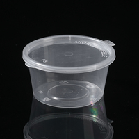 Contenant à sauce en PP de qualité alimentaire, compatible micro-ondes, gobelet jetable en plastique pour trempette, avec logo personnalisé pour l'emballage des fast-foods et des snacks.