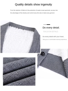 Maglioni Invernali Senza Maniche, Top Caldi Lavorati a Maglia, Pullover Classici con Scollo a V, Gilet Spessi <span class=keywords><strong>da</strong></span> Uomo con Motivo Argyle - Product Image 4