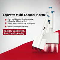 Pipette de laboratoire multicanal (8/12 canaux) – Pipetteur manuel réglable en ABS avec garantie d'un an