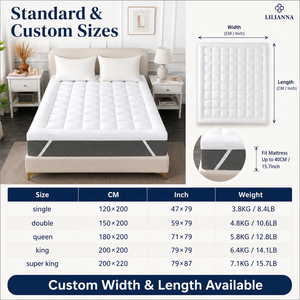 Surmatelas matelassé sur mesure, épais et rembourré, avec sangles élastiques aux coins, pour l'hôtellerie (vente en gros) - Product Image 2