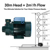 Pompe de transfert d'eau industrielle robuste et transparente 36L/min QB60, outil portable de retrait d'eau, livraison directe d'usine