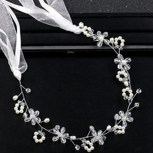 Cerimonia nuziale Nuziale Floreale Tiara Testa Ceremon Fiori Artificiali Sposa - Product Image 1