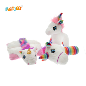 Famipet оптовая продажа милый Единорог дизайн питомца щенок игрушка мягкая плюшевая пищалка собака игрушка - Product Image 1