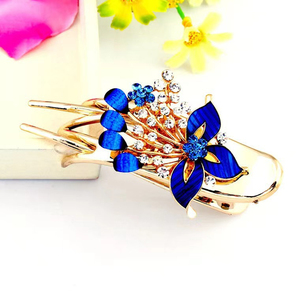 <b>Hot</b> Selling Popular Niche Design Temperament Flower Shaped Hair <b>Comb</b> Fashionable Women's Alloy Hair <b>Comb</b> Wholesale Jewelry - Product Image 3