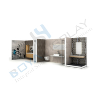 Présentoir publicitaire en métal pour carreaux de céramique, sur mesure, avec tiroirs coulissants, pour showroom