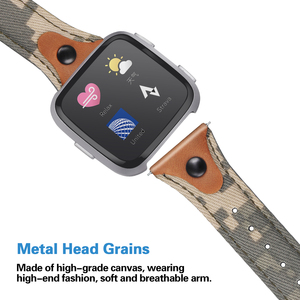Nouvelle mode <span class=keywords><strong>Bracelet</strong></span> intelligent <span class=keywords><strong>Bracelet</strong></span> accessoires pour <span class=keywords><strong>Fitbit</strong></span> <span class=keywords><strong>Versa</strong></span> <span class=keywords><strong>2</strong></span>/<span class=keywords><strong>Versa</strong></span> Lite/<span class=keywords><strong>Versa</strong></span> <span class=keywords><strong>Bracelet</strong></span> de montre en <span class=keywords><strong>cuir</strong></span> de toile - Product Image 4