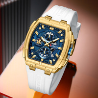 Montre chronographe haut de gamme Curren 8488 pour homme, montre à quartz de haute qualité, bracelet en silicone, étanche, montres de poignet pour affaires