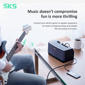 Câble de guitare mâle SKS 6,35 mm professionnel à réduction de bruit, en cuivre OFC plaqué or, PVC, 3 m, double blindage, pour microphone et projecteur - Product Image 4