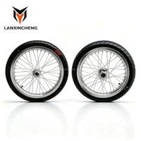 Nuevo Kit de Ruedas Supermoto de 17 Pulgadas para Light Bee XLBX, Plateado Cromado, Neumático de Alto Rendimiento para Bicicleta Eléctrica Talaria MX4/MX3/X3 70/90