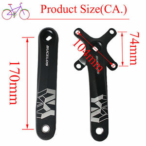 OEM/ODM BUCKLOS 104BCD <span class=keywords><strong>MTB</strong></span> 170毫米铝合金山地车曲柄组方孔自行车零件曲柄组 - Product Image 3