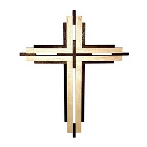 Escultura de Pared Religiosa de Madera Estilo Art Deco, Cruz Rústica, Decoración para el Hogar, Pieza de Arte para Sala de Estar - Product Image 5