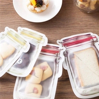 Nouveaux sacs d'emballage alimentaire jetables à fermeture éclair étanches imprimés en gravure MBOPP/PET/PE en forme de bocal Mason pour en-cas