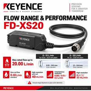 หัวเซ็นเซอร์วัดการไหลแบบหนีบ FD-XS20 20 ลิตร/นาที เซ็นเซอร์วัดการไหลแบบไม่สัมผัสสำหรับท่อโลหะและพลาสติก รุ่น FD-X ซีรีส์ - Product Image 6